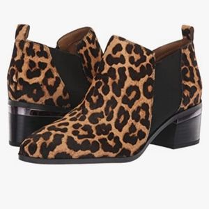 Franco Sarto Animal Print Short Ankle Boots Size 39